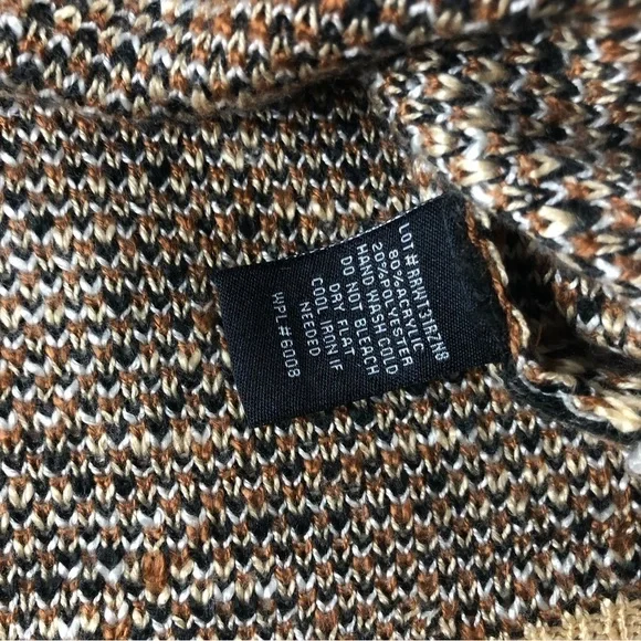 Rock&Roll Denim Azetc Boho Print Knit Sweater Vest Two Tone Sz XL - Picture 7 of 10